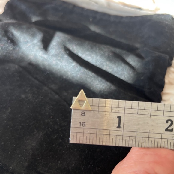 NEW Sterling silver?Triangle minimalistic post earrings - Picture 4 of 7